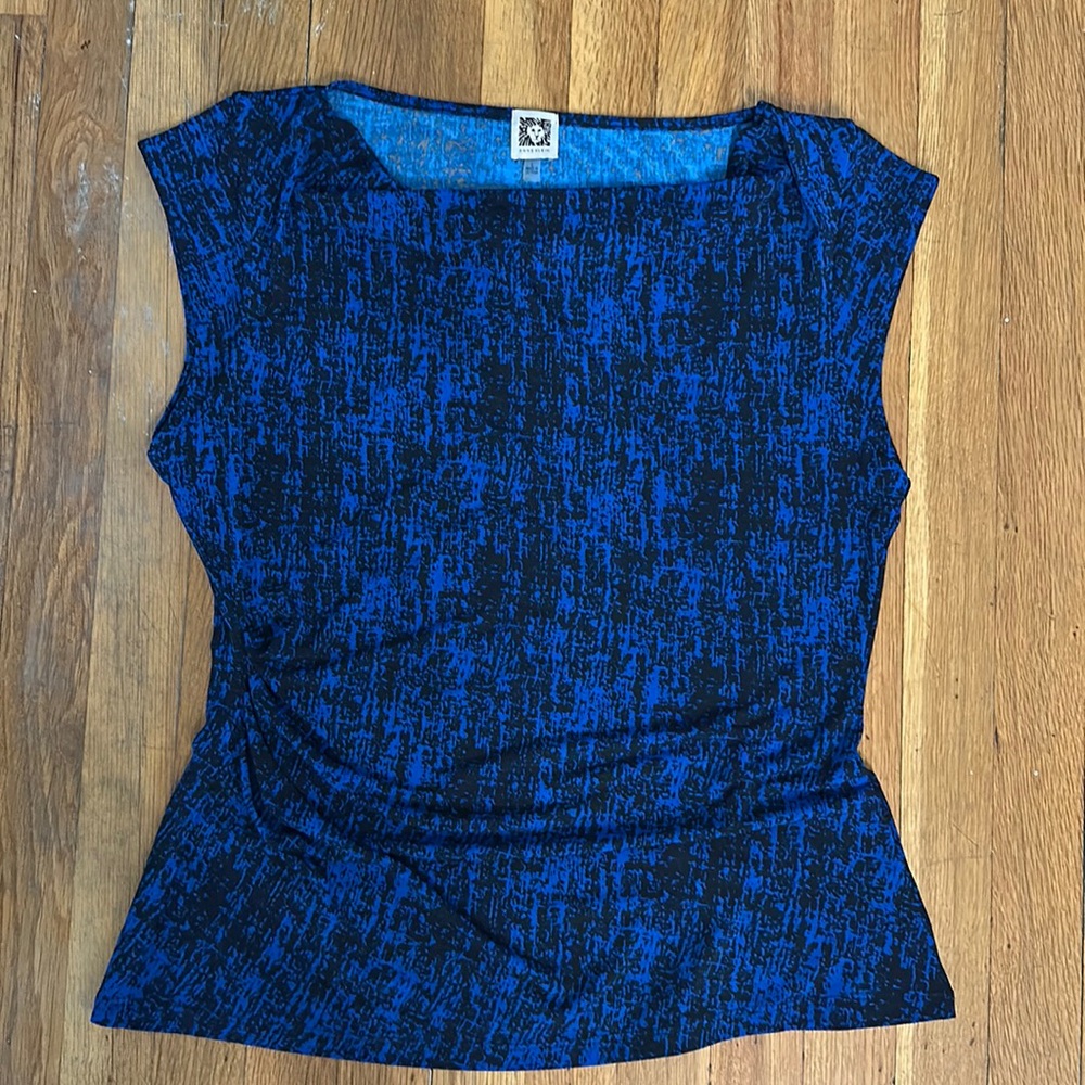 Blue Anne Klien Blouse Large